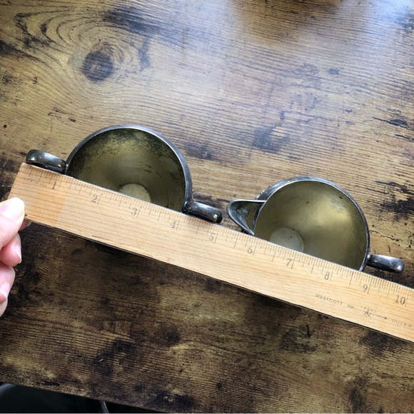 VTG Rogers Hamilton Creamer & Sugar Bowl EP on Copper 1962 Grapes Fruit Design - Picture 8 of 9